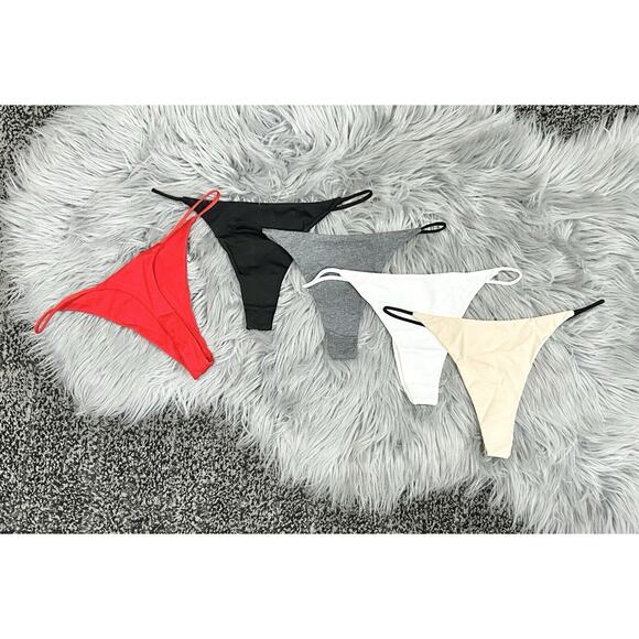 Women's Cotton Panties 5 Pack Low Rise G-String Panties Size Large - Picture 4 of 5